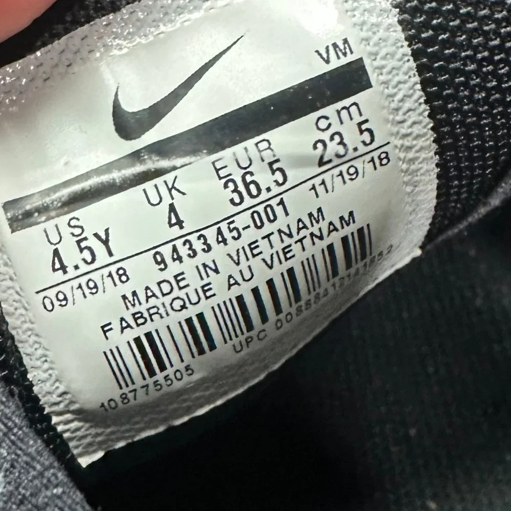 Nike Air Max 270 Shoes Kids 4.5Y Womens 6 Black Mesh Low Top Sneakers 943345-001